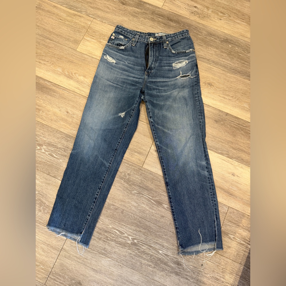 AG Phoebe High Waist Distressed Vintage Tapered Leg 27